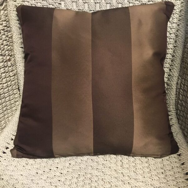 Brown Two-Tone Wide Stripe Scatter Cushion Cover