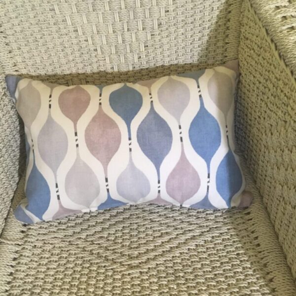 Blue, Silver & Taupe Raindrop Scatter Cushion Cover (2)
