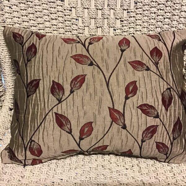 Dark Taupe & Burgundy Vine Scatter Cushion Cover (3)