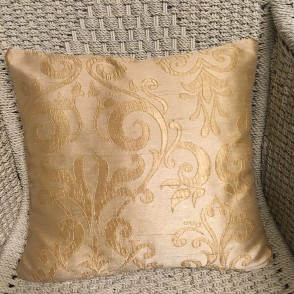 Medium Gold Scroll & Stripe Scatter Cushion Cover