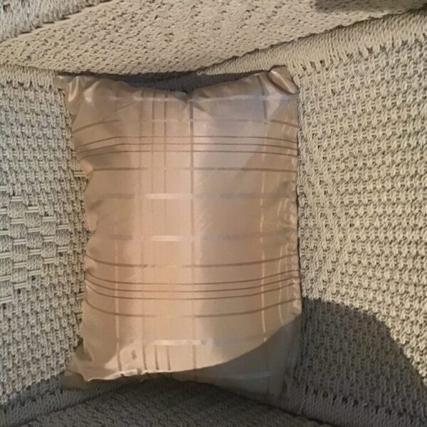 Gold Plaid Scatter Cushion Cover (2)