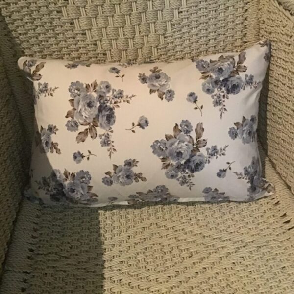 Blue and Chocolate Rose Scatter Cushion Cover