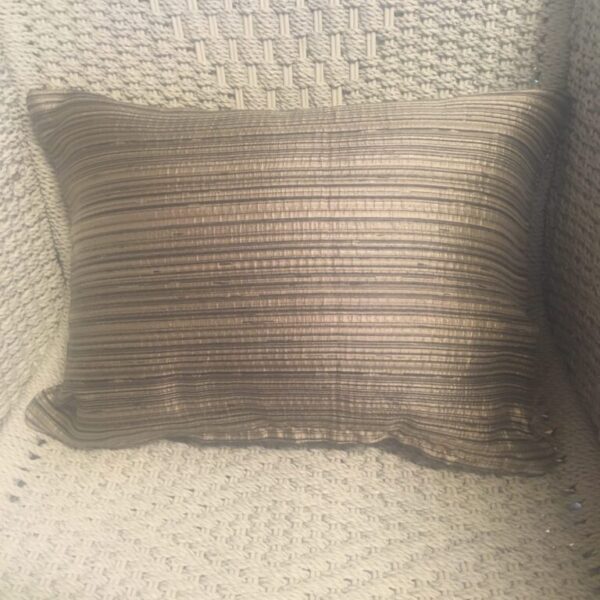 Shiny Bronze & Charcoal Stripes Scatter Cushion Cover (2)