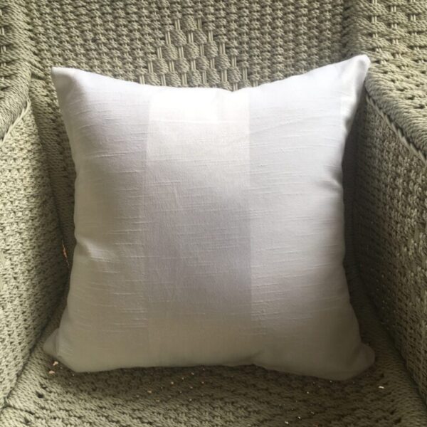 White Shiny & Matt Wide Stripe Scatter Cushion Cover