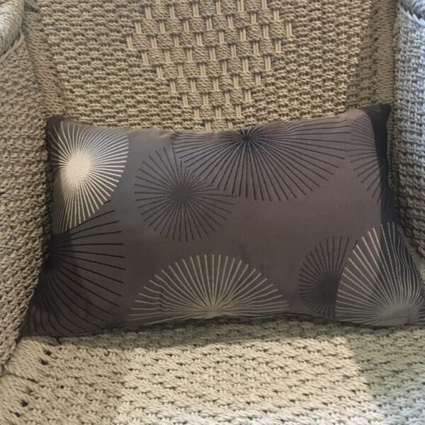 Pewter With Cream, Charcoal & Grey Starburst Scatter Cushion Cover (2)