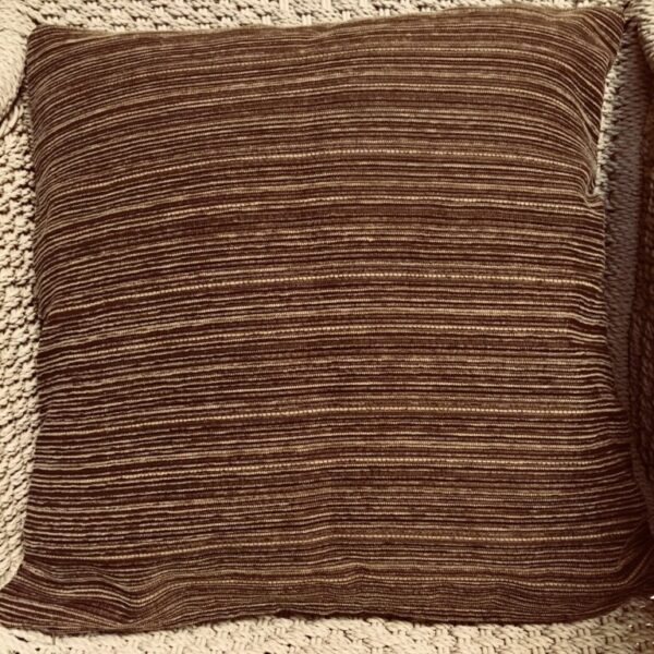 Chocolate Chenille Stripe Cushion Cover