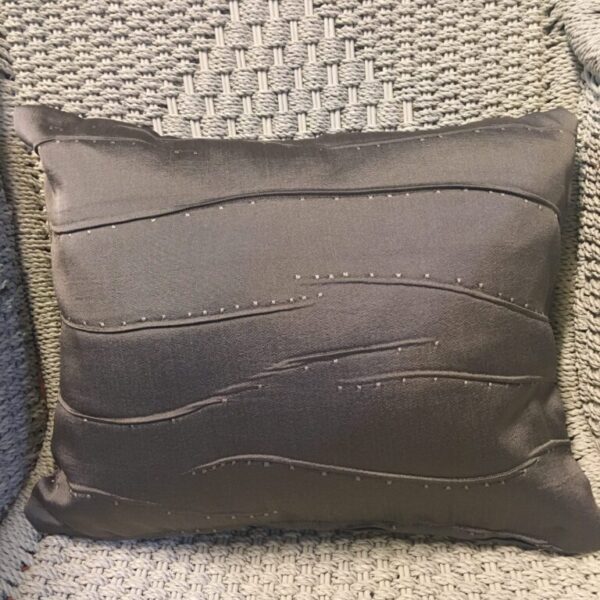 Pewter Textured Wave Scatter Cushion Cover (2)