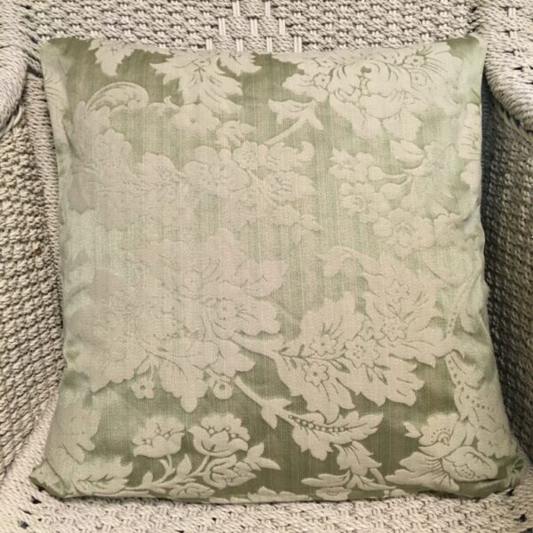 Green Jacquard Floral Scatter Cushion Cover