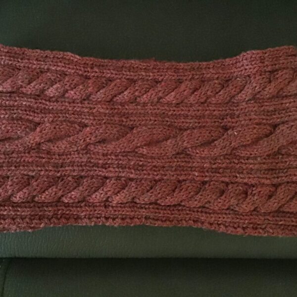 Scarf - Cable - Rusty Red