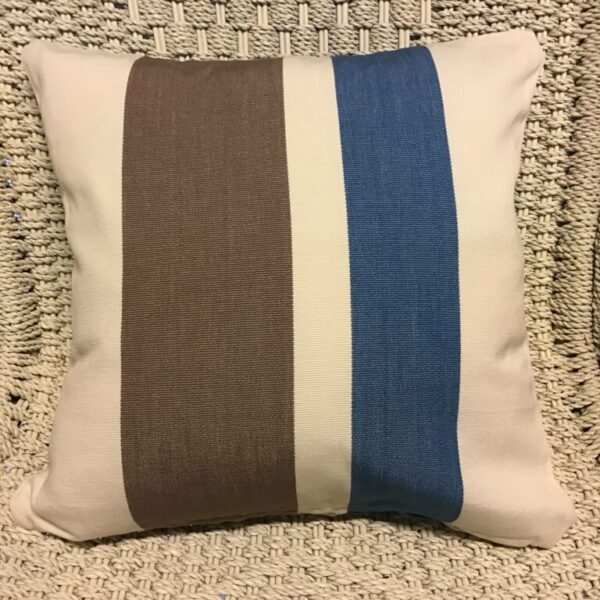 Teal & Chocolate Stripe Scatter Cushion Cover (2)