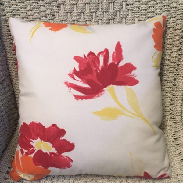 Red, Orange & Yellow Floral & Leaf Scatter Cushion Cover
