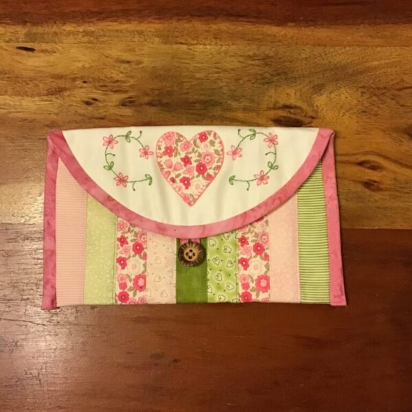 Mini tablet cover - Pink & green floral