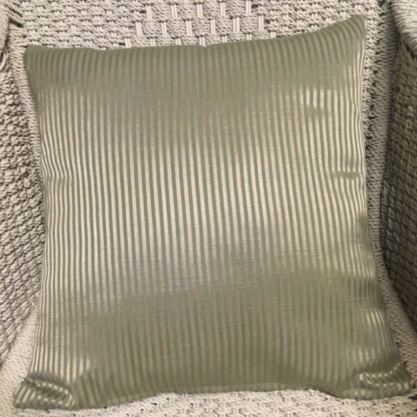 Gold & Green Pinstripe Scatter Cushion Cover (1)