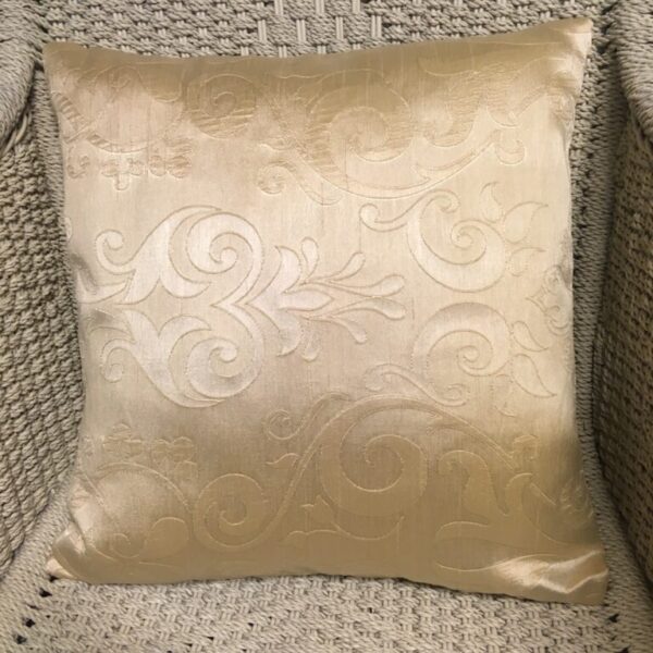 Pale Gold Scroll Scatter Cushion Cover (1)