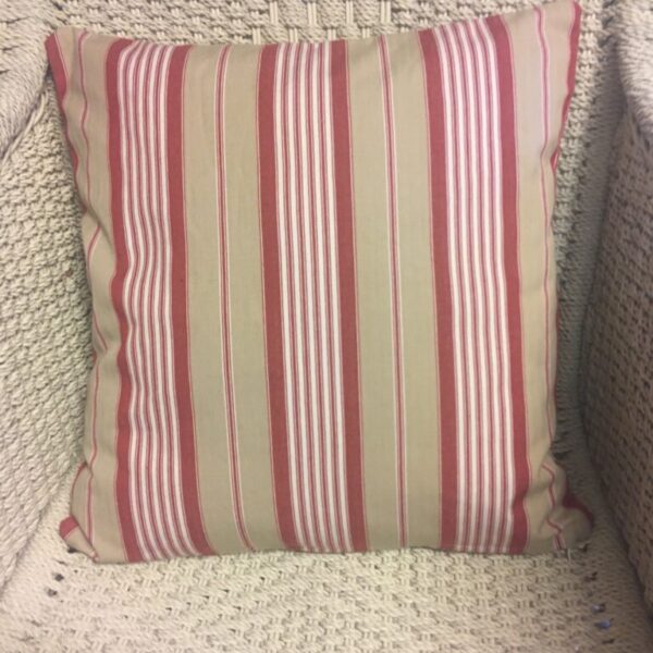 Red & Beige Stripe Scatter Cushion Covers