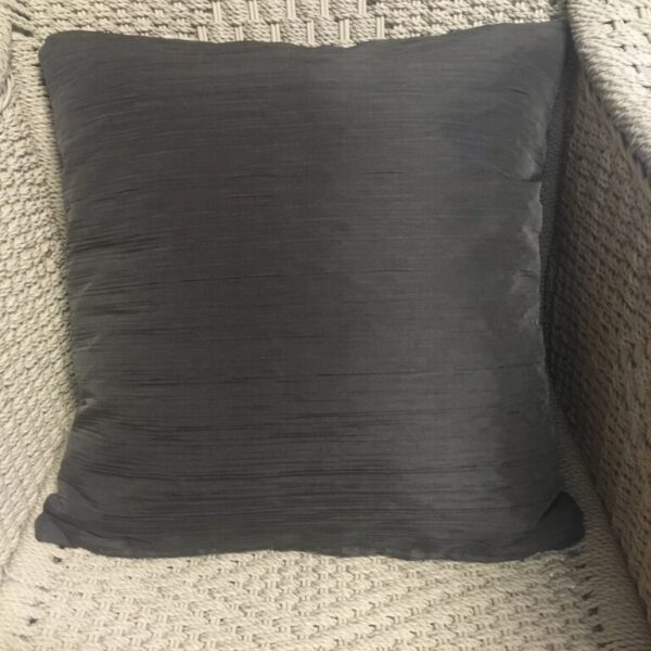 Charcoal Pleat Cushion Cover