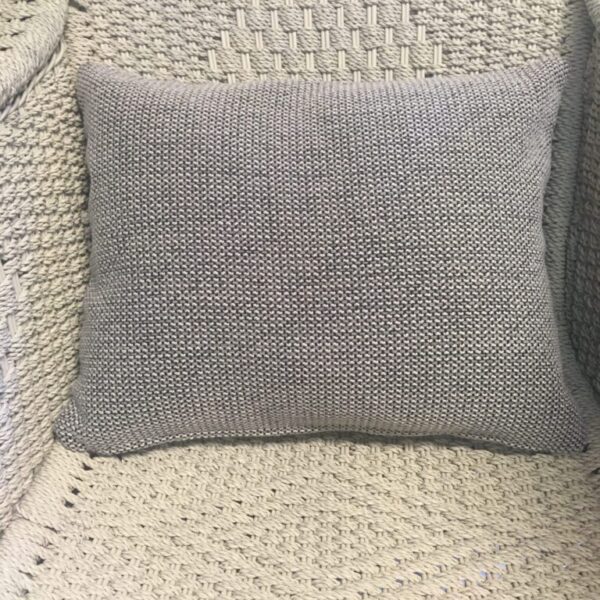 Grey & Ivory Slub Textured Scatter Cushion Cover