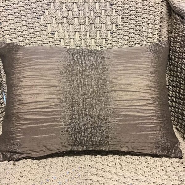 Taupe & Pewter Thatched Stripe Scatter Cushion Cover (3)