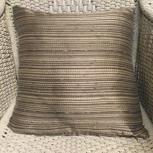 Shiny Bronze & Charcoal Stripes Scatter Cushion Cover (1)