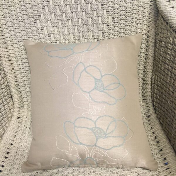 Gold & Turquoise Floral Scatter Cushion Cover