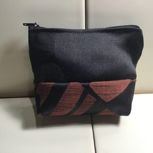 Small Cosmetic Bag - Red & Black Geometric