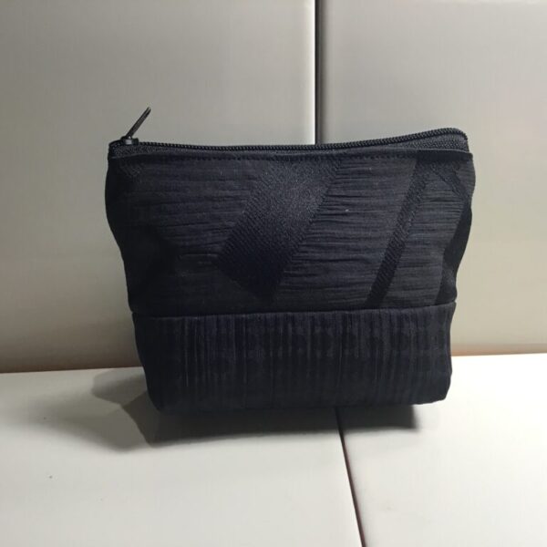 Small Cosmetic Bags - Black Self Print