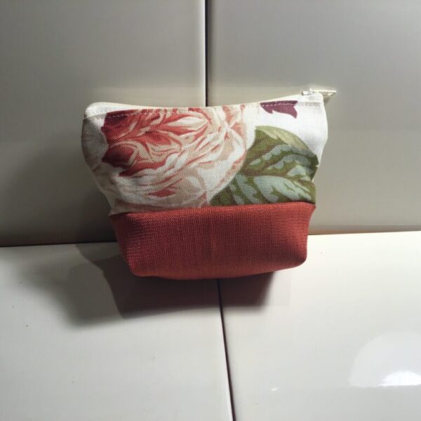 Small Cosmetic Bags - Rust Large Floral (1)