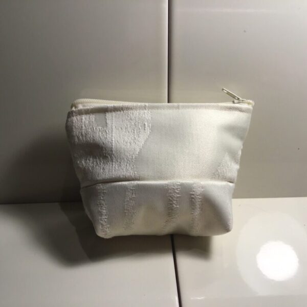 Small Cosmetic Bags - Ivory Floral & Stripe