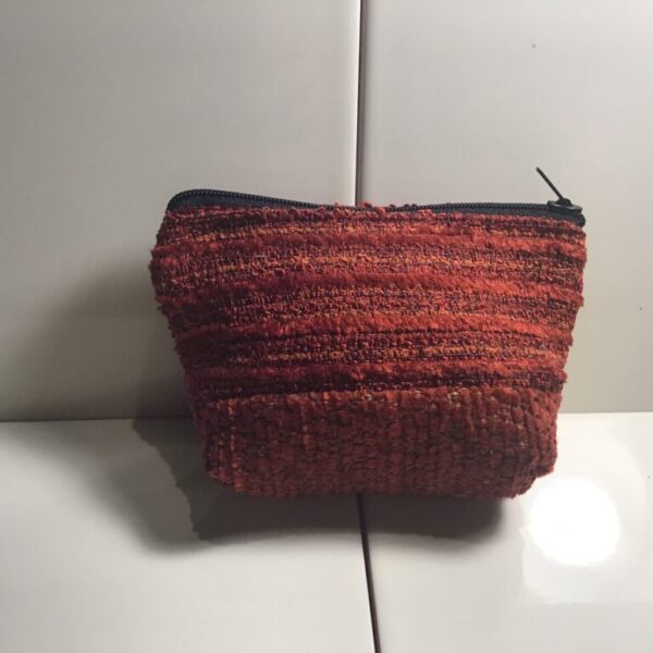 Small Cosmetic Bags - Rust Stripes