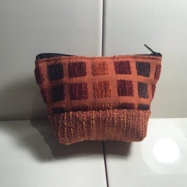 Small Cosmetic Bags - Rust Velvet Squares