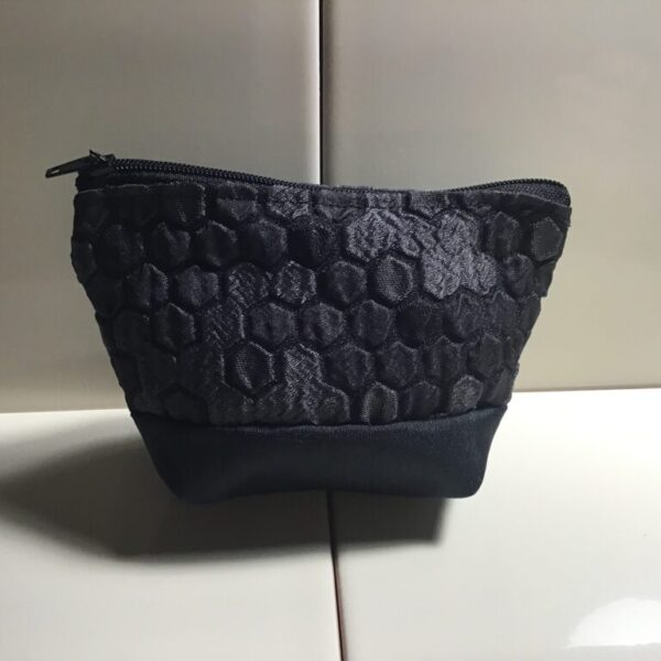 Small Cosmetic Bags - Black Hexagons