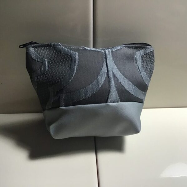 Small Cosmetic Bags - Silver Geometric
