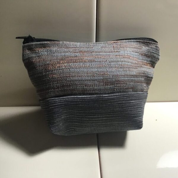 Small Cosmetic Bags - Silver & Copper Velour (2)