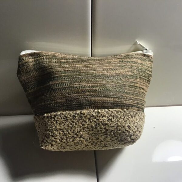 Small Cosmetic Bags - Copper & Brown Velour