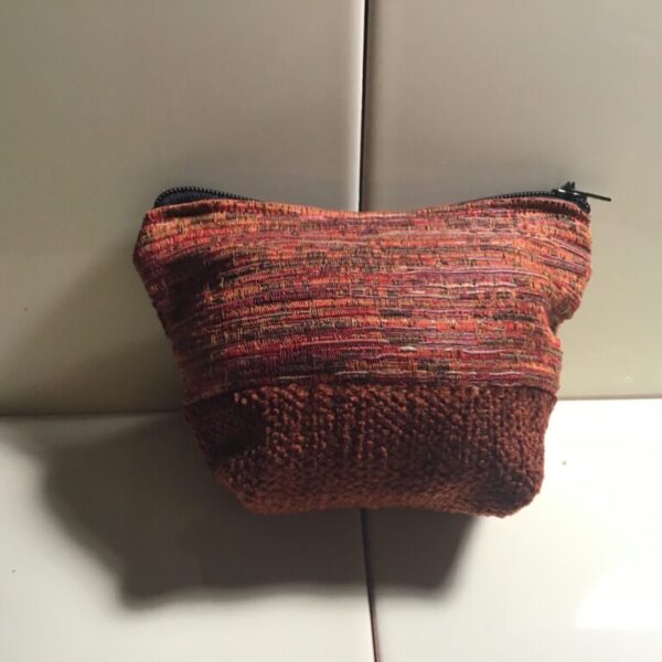 Small Cosmetic Bags - Rusty Red Velour