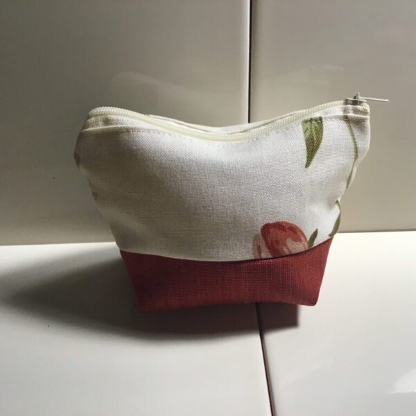Small Cosmetic Bags -Rust Large Floral (3)